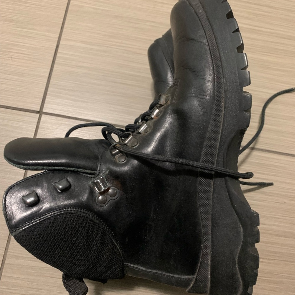 Womens Black Lace-up Prada boots size 39 or US size 8